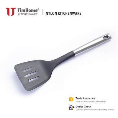 2019 Best Selling Cooking Tools Nylon Spatula Heat-Resistant Flexible Nylon slotted Turner With Stainless Steel