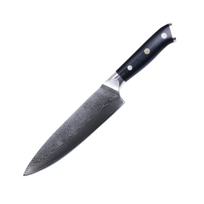 Timhome New arrival 8inch 67 layers damascus steel G10 handle kitchen knife